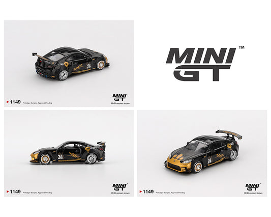Mini GT 1:64 Toyota GR86 LB★Nation – Black / Gold MGT01149-BL