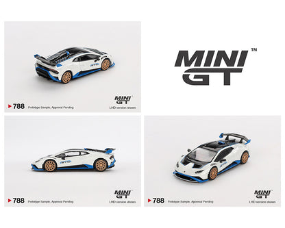 MiniGT 1/64 Lamborghini Huracán STO – Bianco Asopo MGT00788-BL Diecast