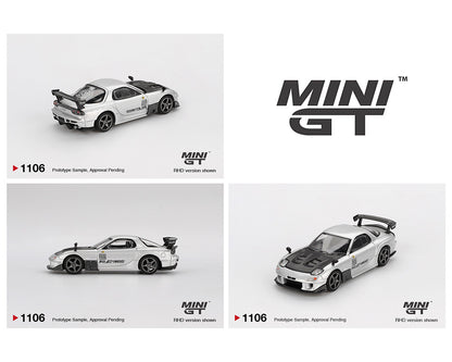 Mini GT Mazda RX-7 RE-Amemiya – Silver Metallic MGT01106-BL 