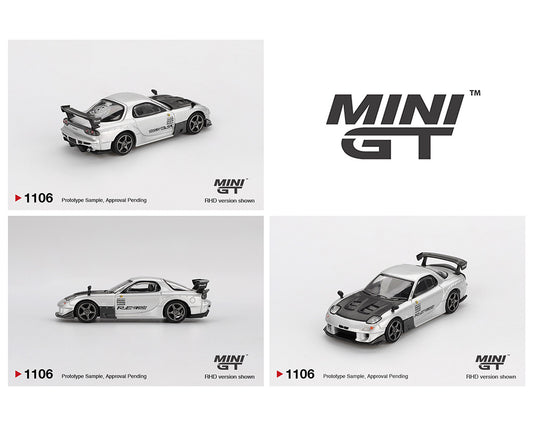 Mini GT Mazda RX-7 RE-Amemiya – Silver Metallic MGT01106-BL 