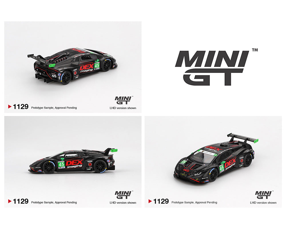 MiniGT 1/64 Lamborghini Huracán GT3 EVO2 #45 No.45 DEX Imaging 2024 IMSA Daytona 24 Hrs MGT01129-BL Diecast car model