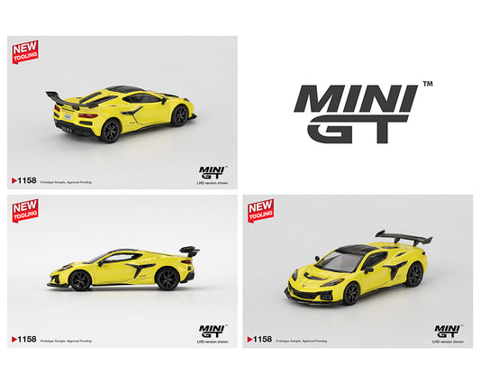 Mini GT 1:64 Chevrolet Corvette ZR1- Accelerate Yellow MGT01158-BL