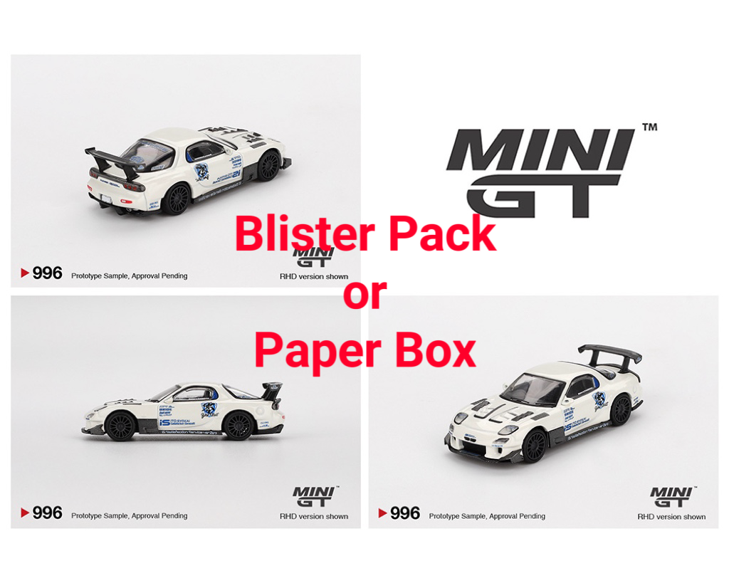 Mini GT 1:64 Mazda RX-7 (FD3S) Itosyoukai Rei-gouki with RE Amemiya MGT00996-BL Diecast 