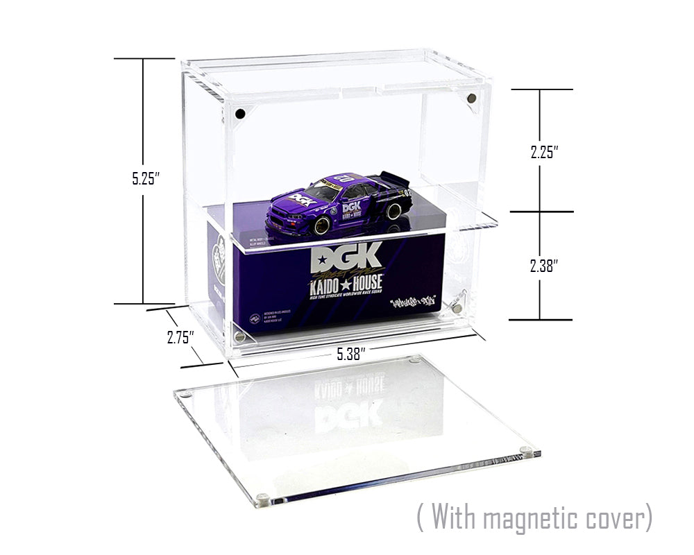 Showcase 1:64 2 Cars Desk Top Collector Display Case (5″x2.5″x4.75″) MJ13012 (Preorder)