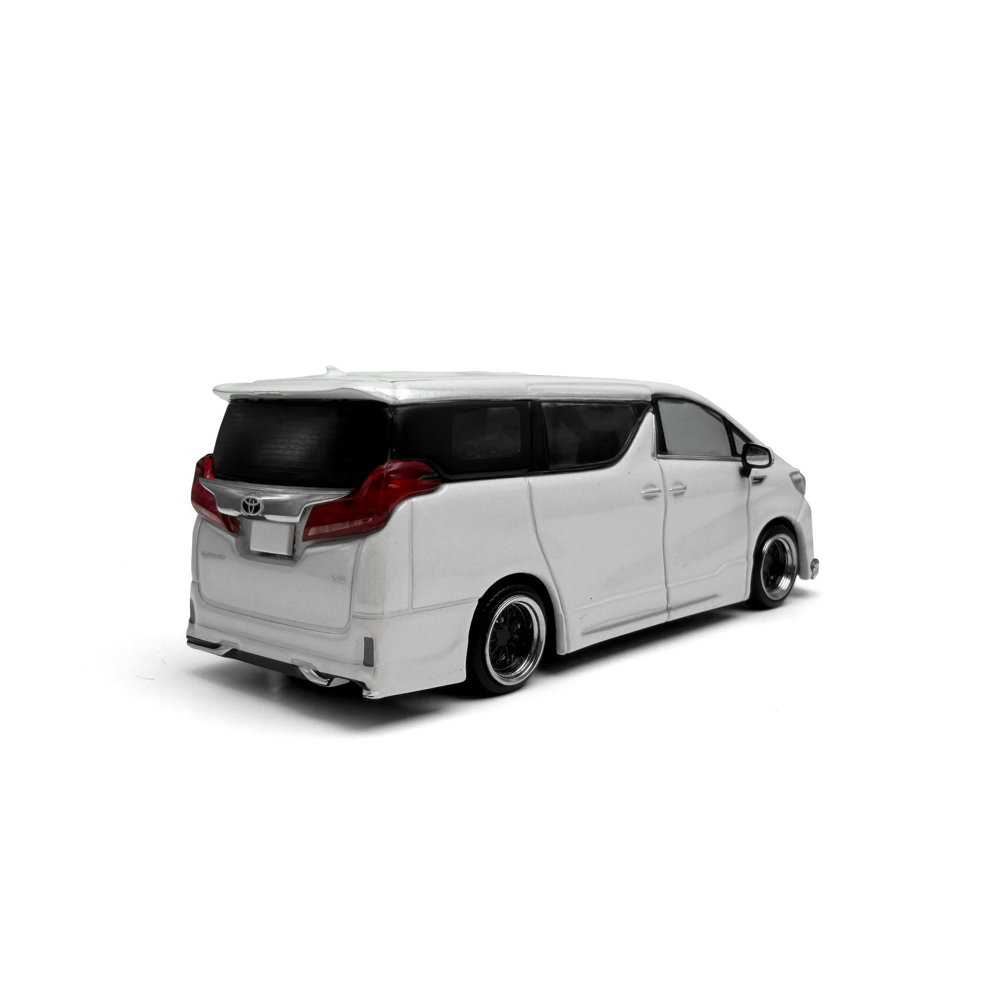 White minivan on a white background