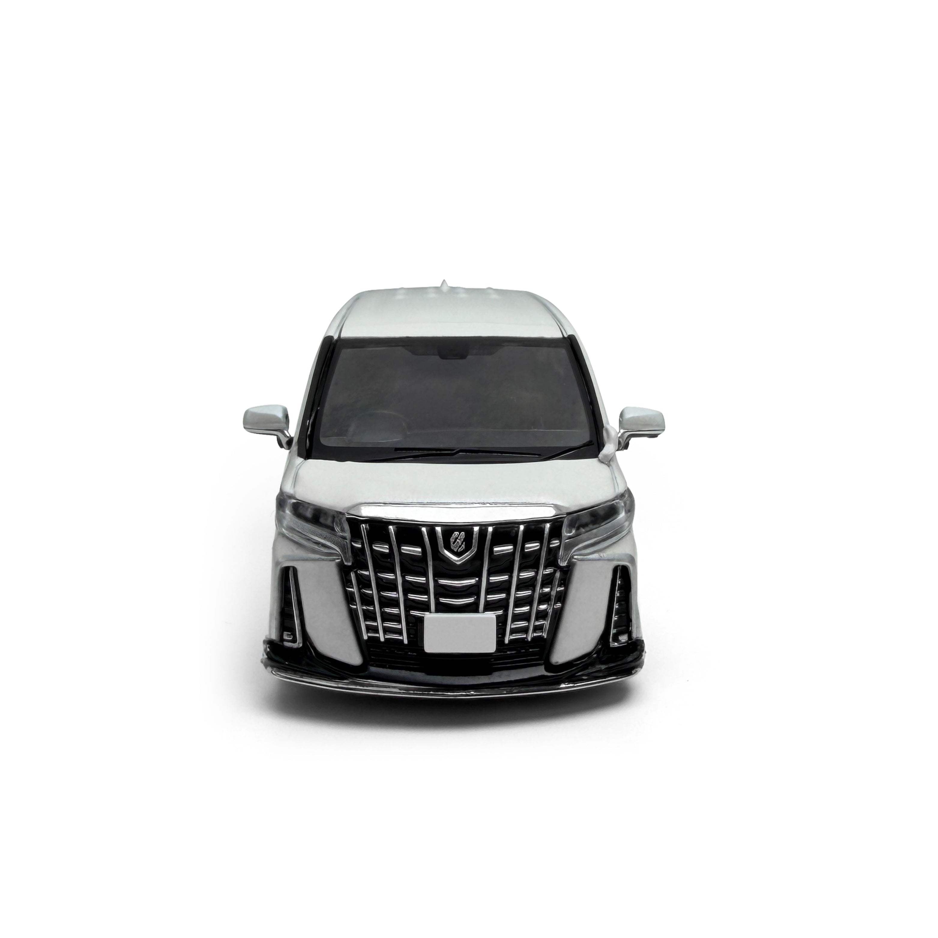Model Model 1:64 Toyota Alphard Customized Version Black/White