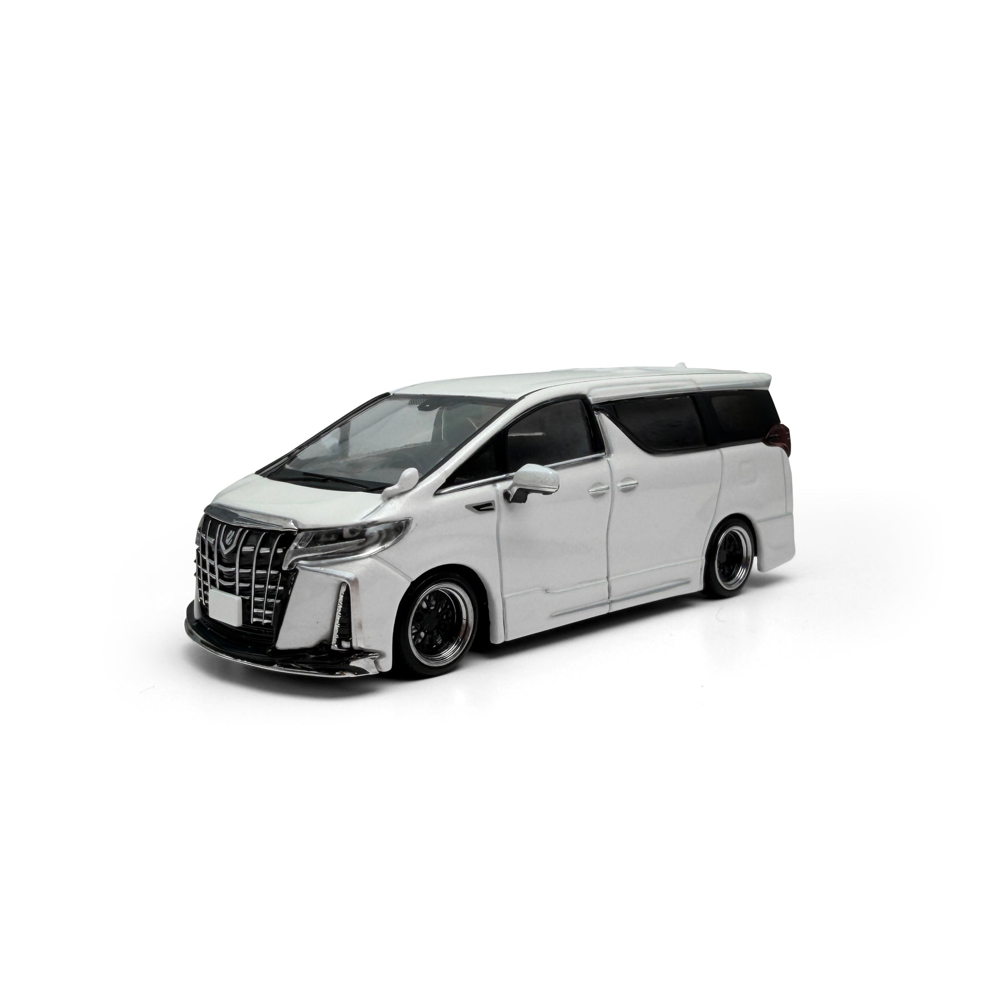 White toy van on a white background