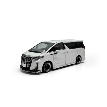 White toy van on a white background