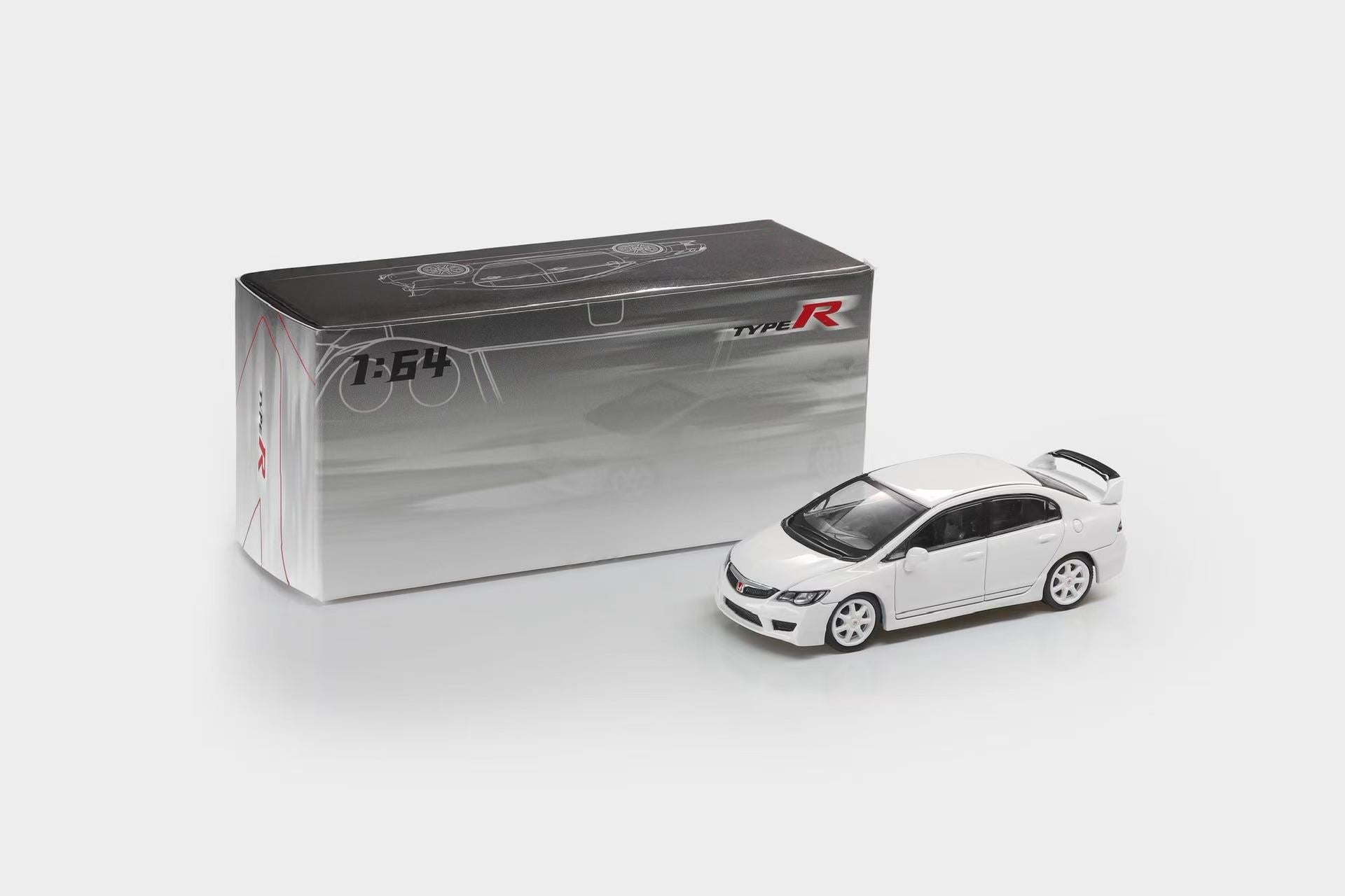 Model car and packaging on a white background
