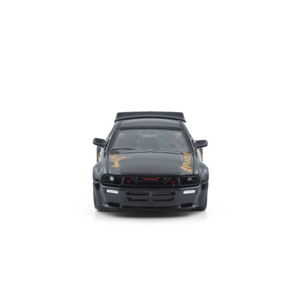 Black car model on a white background