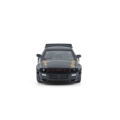 Black car model on a white background