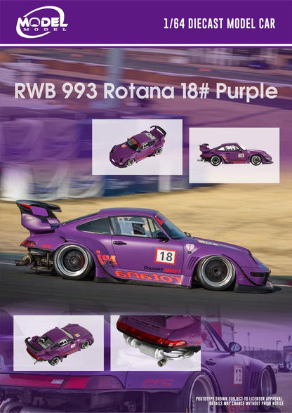 (Preorder) ModelModel 1:64 RWB 993 Rotana Purple [2 Versions]