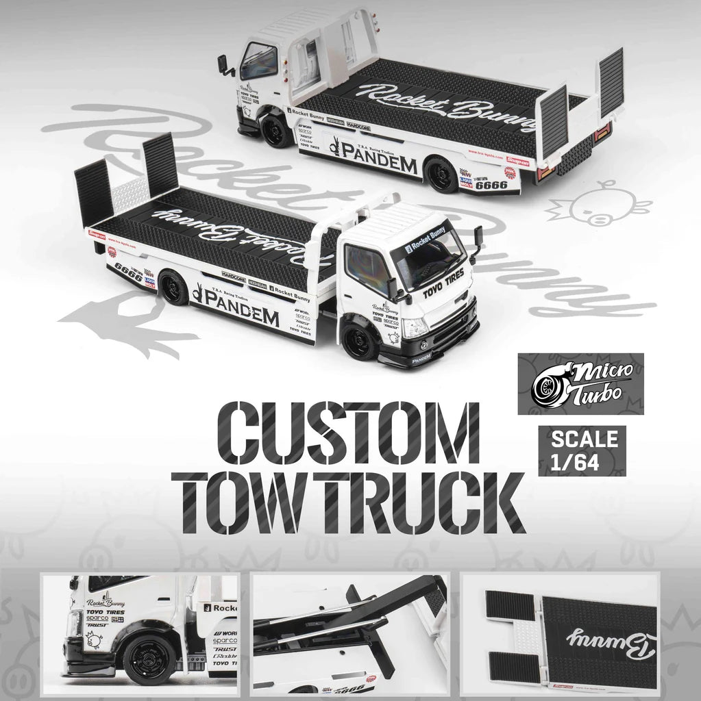 Microturbo 1:64 Custom Tow Truck Rocket Bunny - White MT6405A11