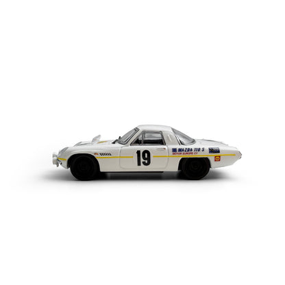 Model car with number 19 on a white background