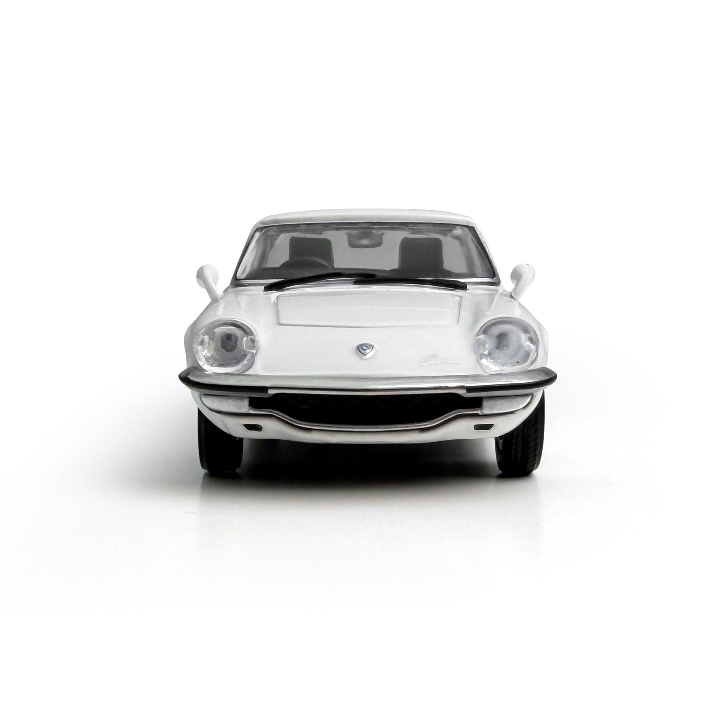 White vintage car on a white background