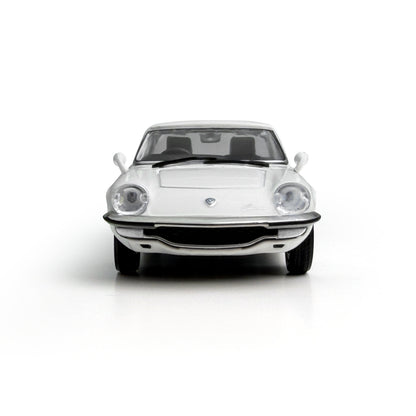 White vintage car on a white background