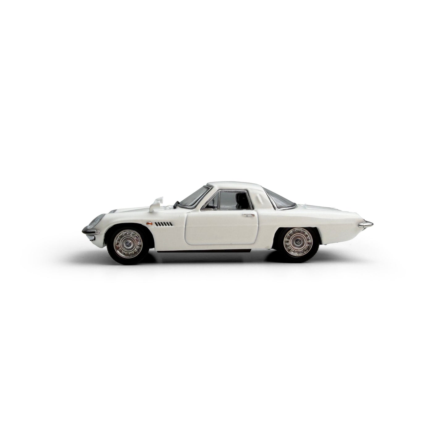 White vintage car on a white background