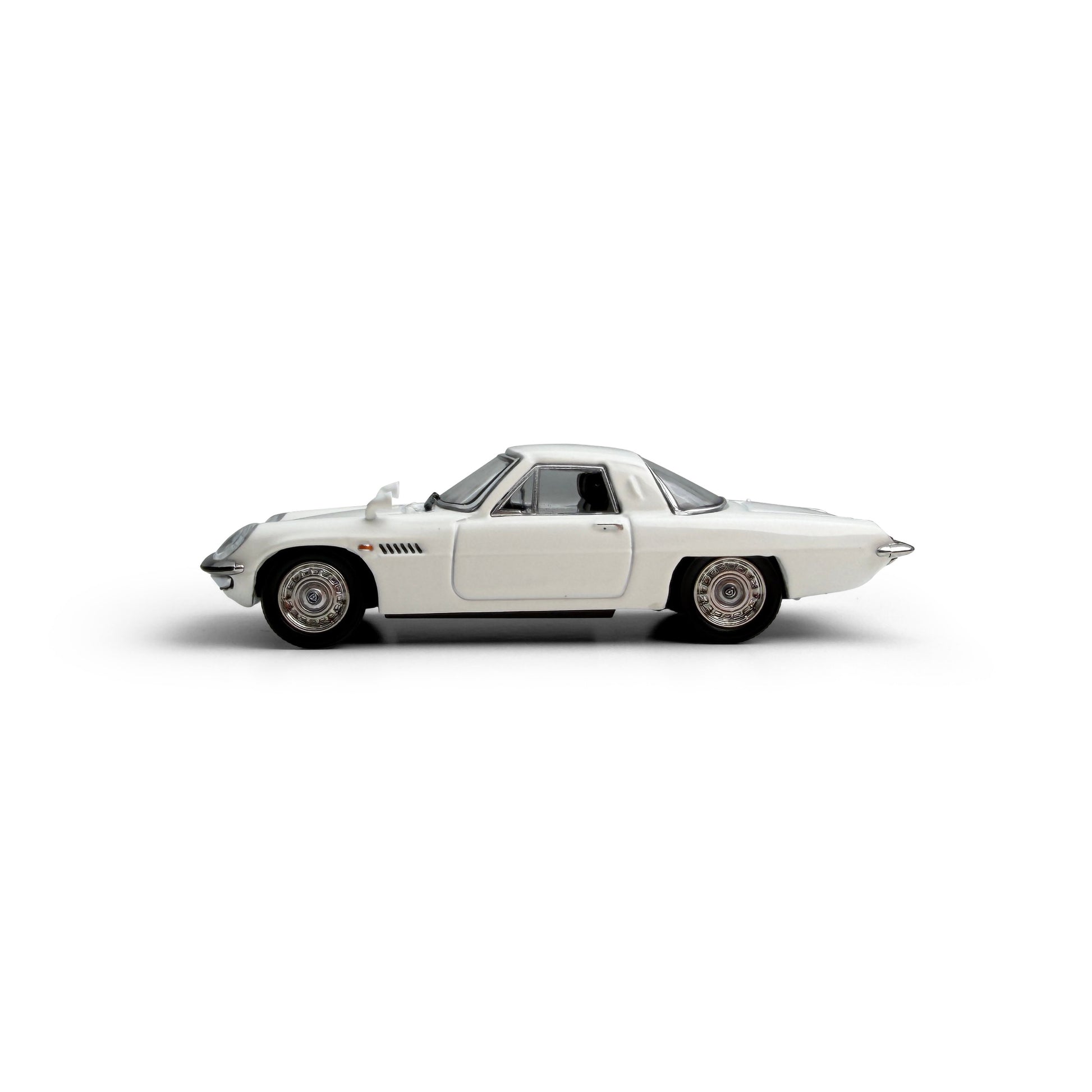White vintage car on a white background