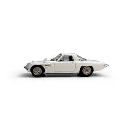 White vintage car on a white background