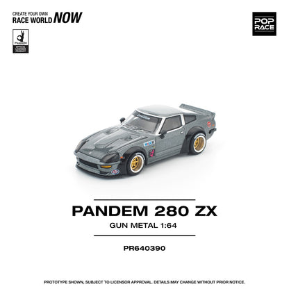 Pop Race 1:64 PANDEM 280ZX GUN METAL PR640390