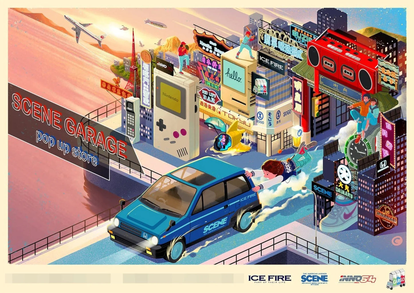 Inno64 x Ice Fire 1:64 Honda City Turbo II "ICE FIRE" IN64-CITYII-IFO/IN64-CITYII-IFB [2 Colors]