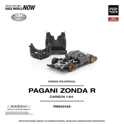 (Preorder) Pop Race 1:64 PAGANI ZONDA R PR640125