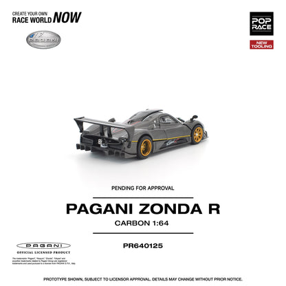 (Preorder) Pop Race 1:64 PAGANI ZONDA R PR640125