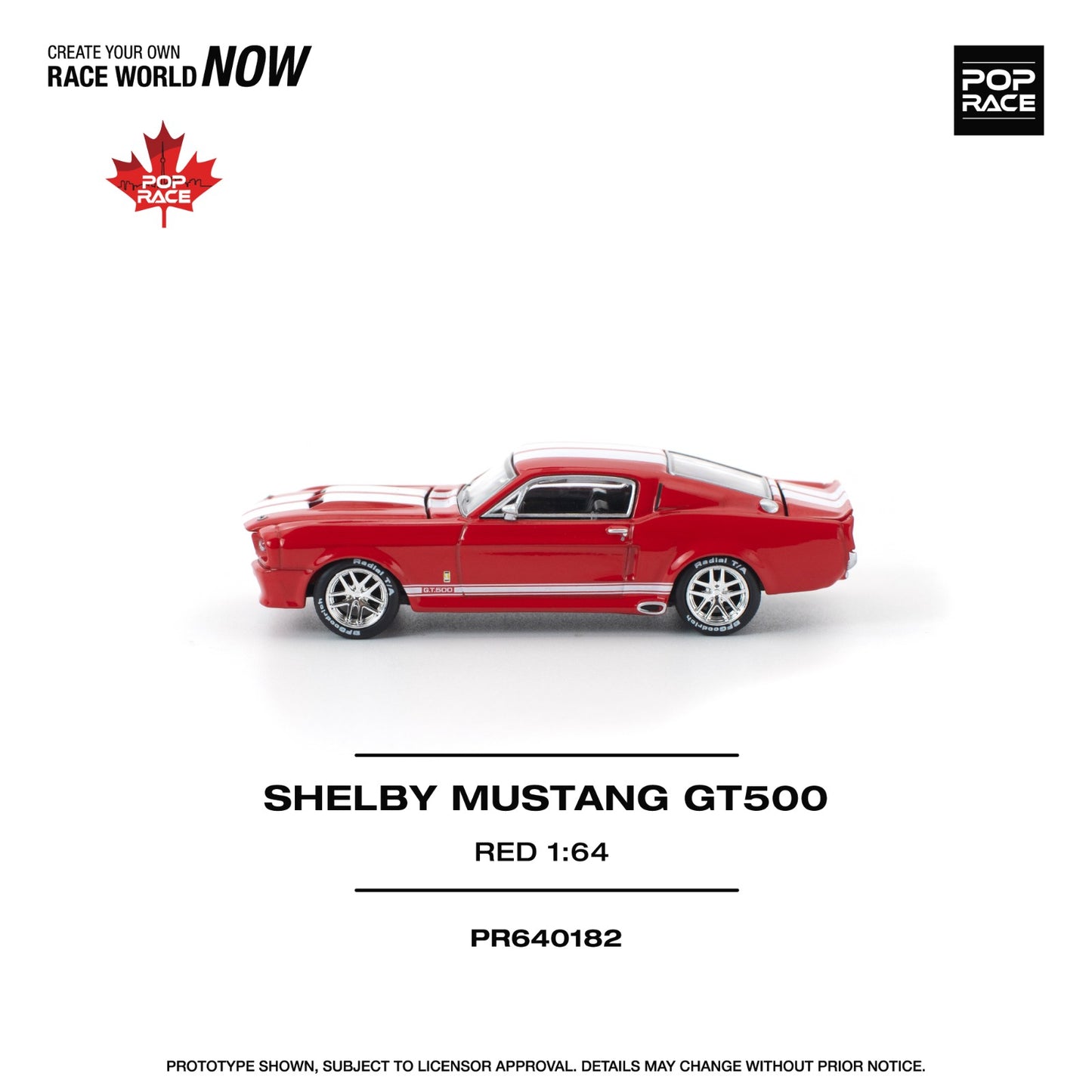 (Preorder) Pop Race 1:64 SHELBY MUSTANG GT500 RED PR640182