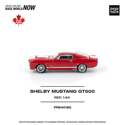(Preorder) Pop Race 1:64 SHELBY MUSTANG GT500 RED PR640182