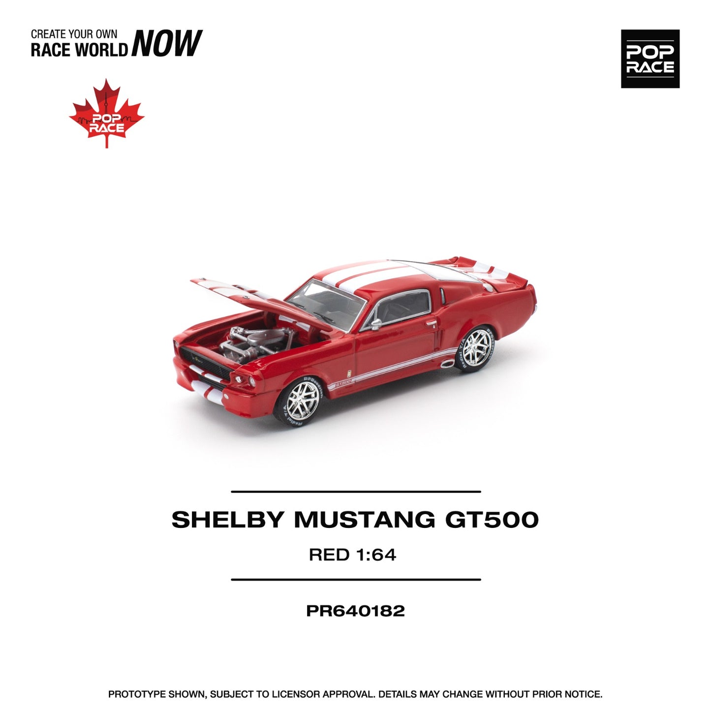 (Preorder) Pop Race 1:64 SHELBY MUSTANG GT500 RED PR640182