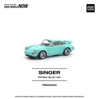(Preorder) Pop Race 1:64 SINGER 964 TIFFANY BLUE PR640205