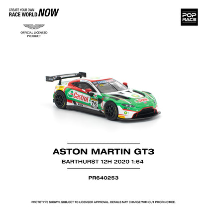 (Preorder) Pop Race 1:64 ASTON MARTIN VANTAGE GT3 BATHURST 12H 2020 PR640253