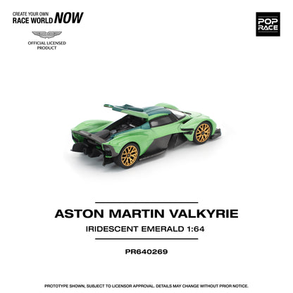 Pop Race 1:64 ASTON MARTIN VALKYRIE IRIDESCENT EMERALD PR640269 (Preorder)