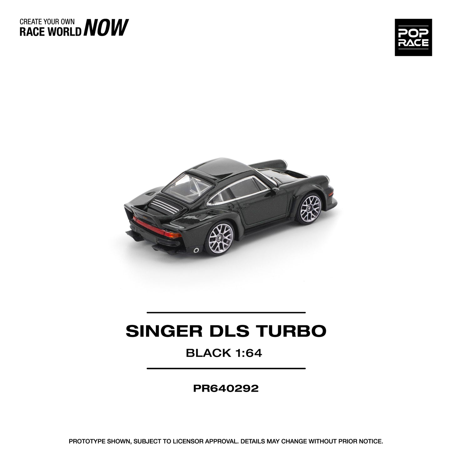 (Preorder) Pop Race 1:64 SINGER DLS TURBO (ROAD) BLACK PR640292