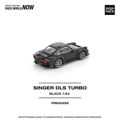 (Preorder) Pop Race 1:64 SINGER DLS TURBO (ROAD) BLACK PR640292