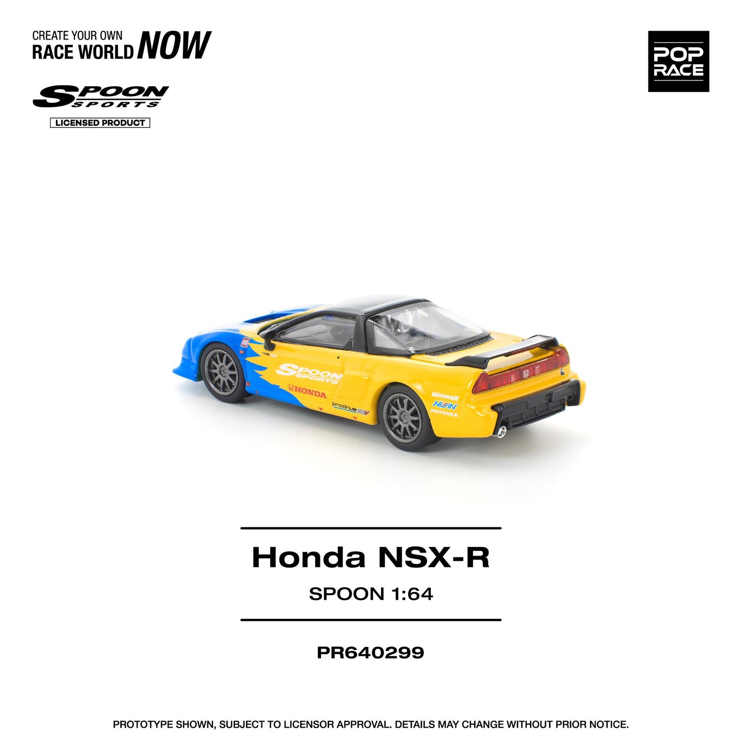 Honda NSX-R in Spoon Sports livery, model scale 1:64.