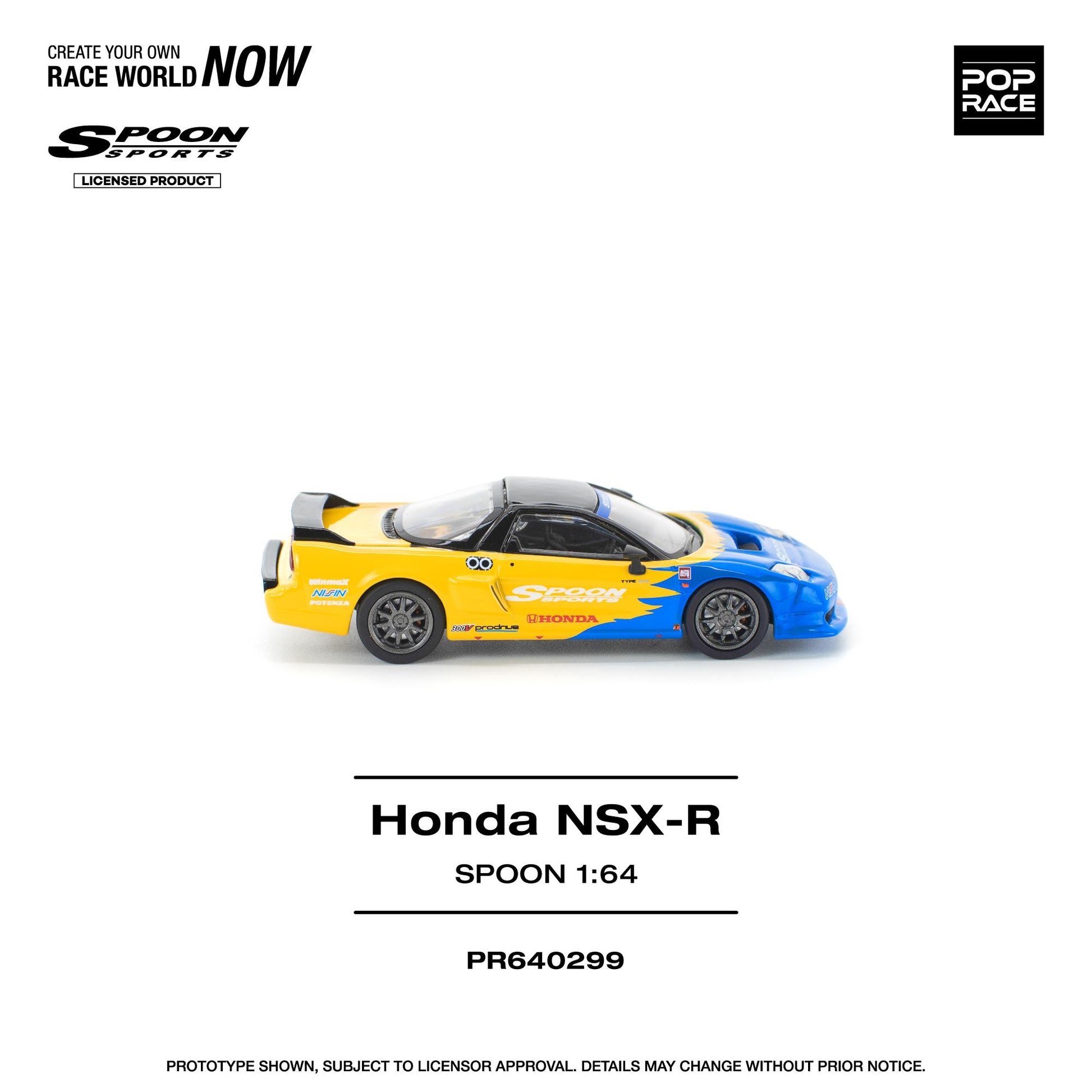 Honda NSX-R, Spoon Sports, 1:64 scale model.