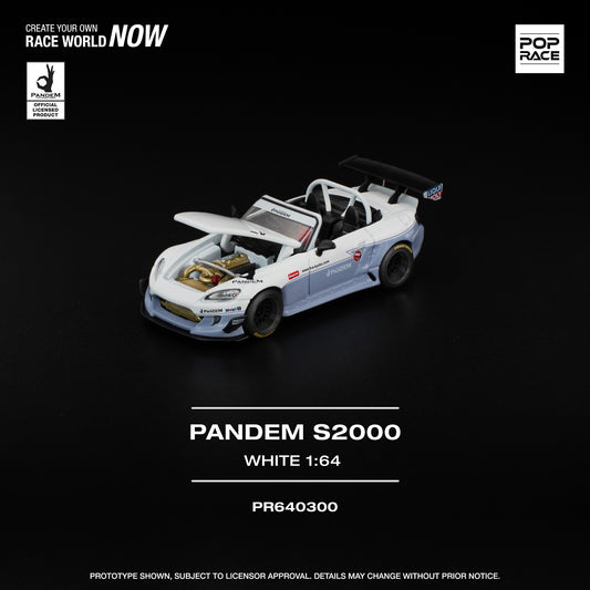 (Preorder) Pop Race 1:64 PANDEM S2000 WHITE PR640300