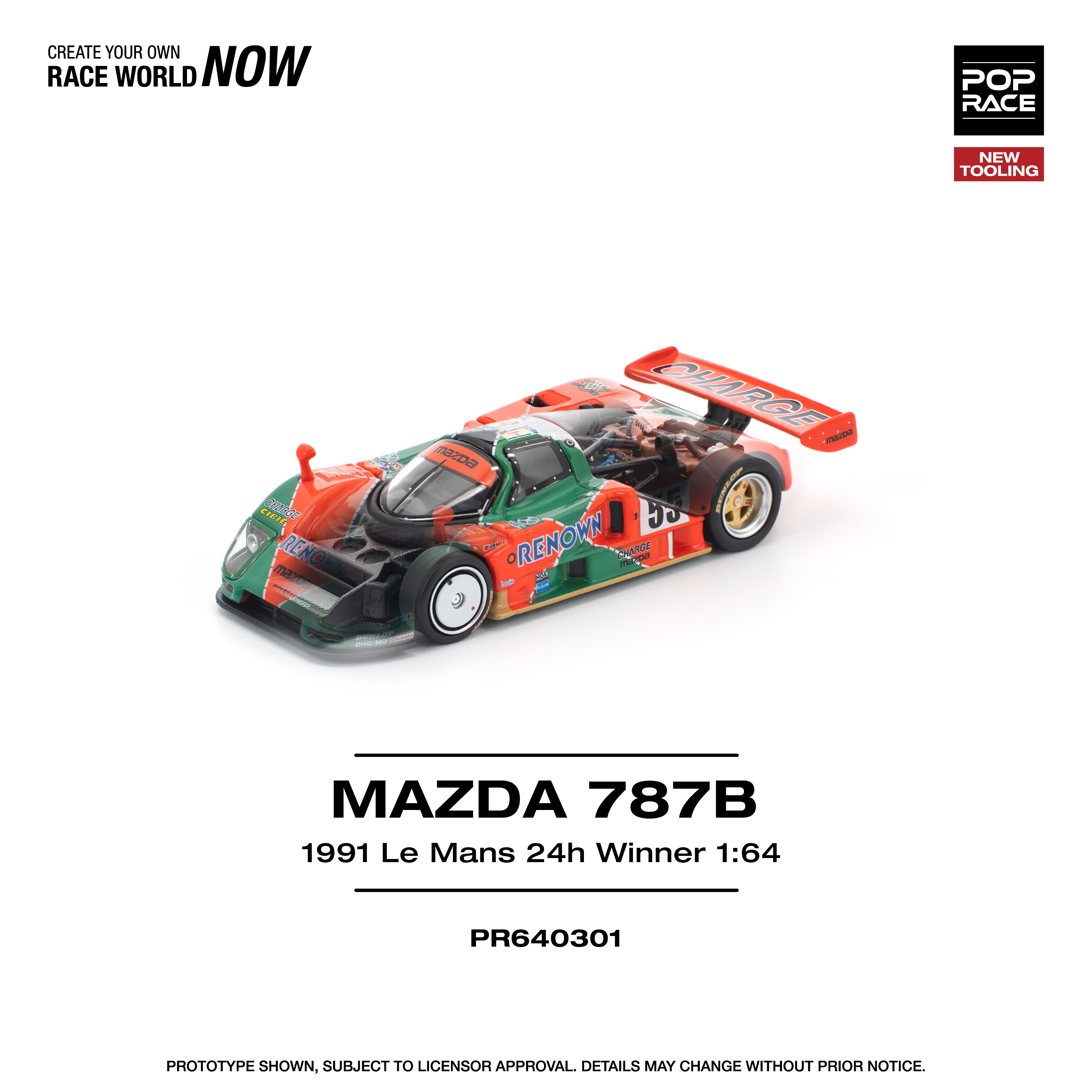 Preorder) Pop Race 1:64 MAZDA 787B 1991 LE MANS 24H WINNER