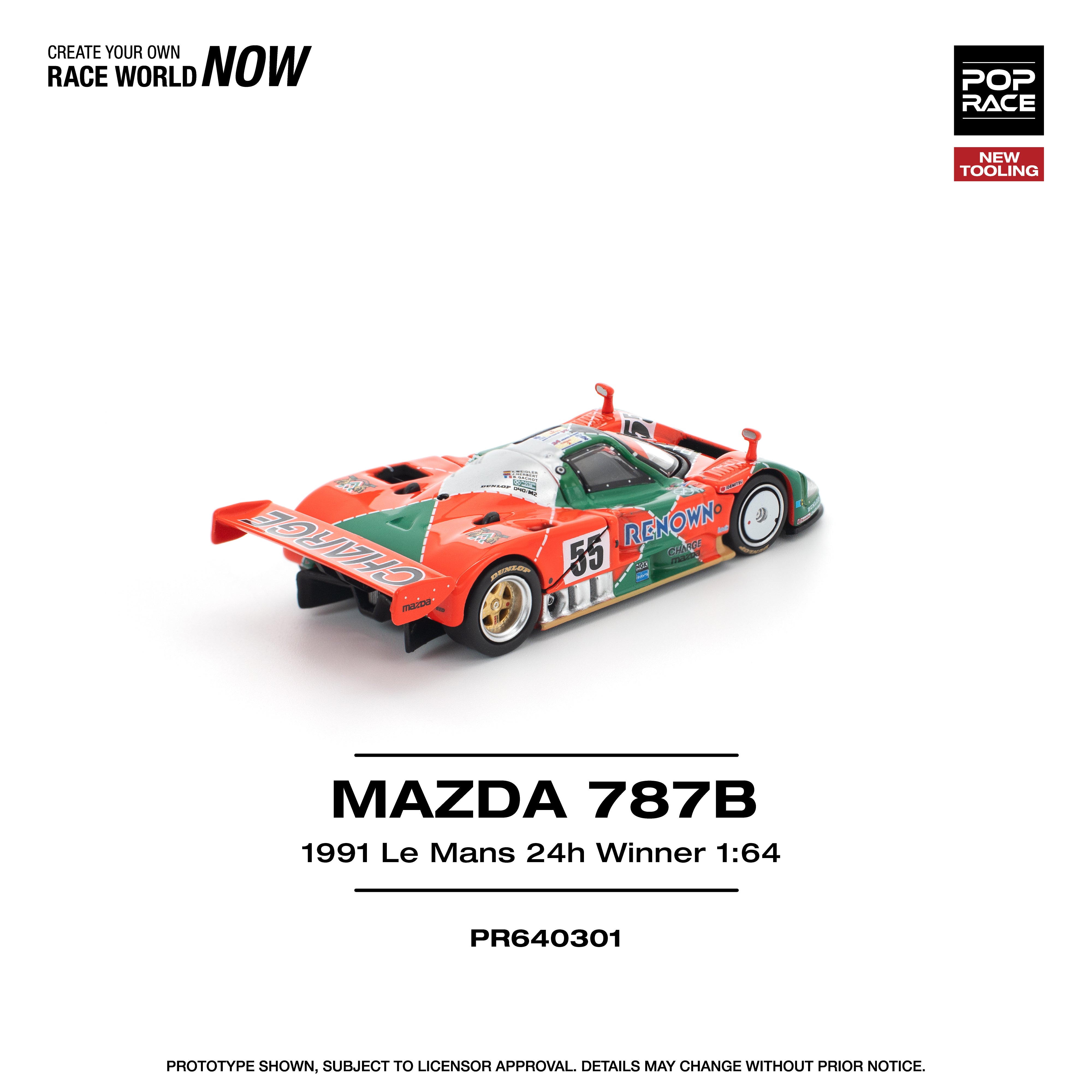 Pop Race 1:64 MAZDA 787B 1991 LE MANS 24H WINNER PR640301 – CarBro MC Pop Race 1:64 MAZDA 787B 1991 LE MANS 24H WINNER PR640301 – CarBro MC