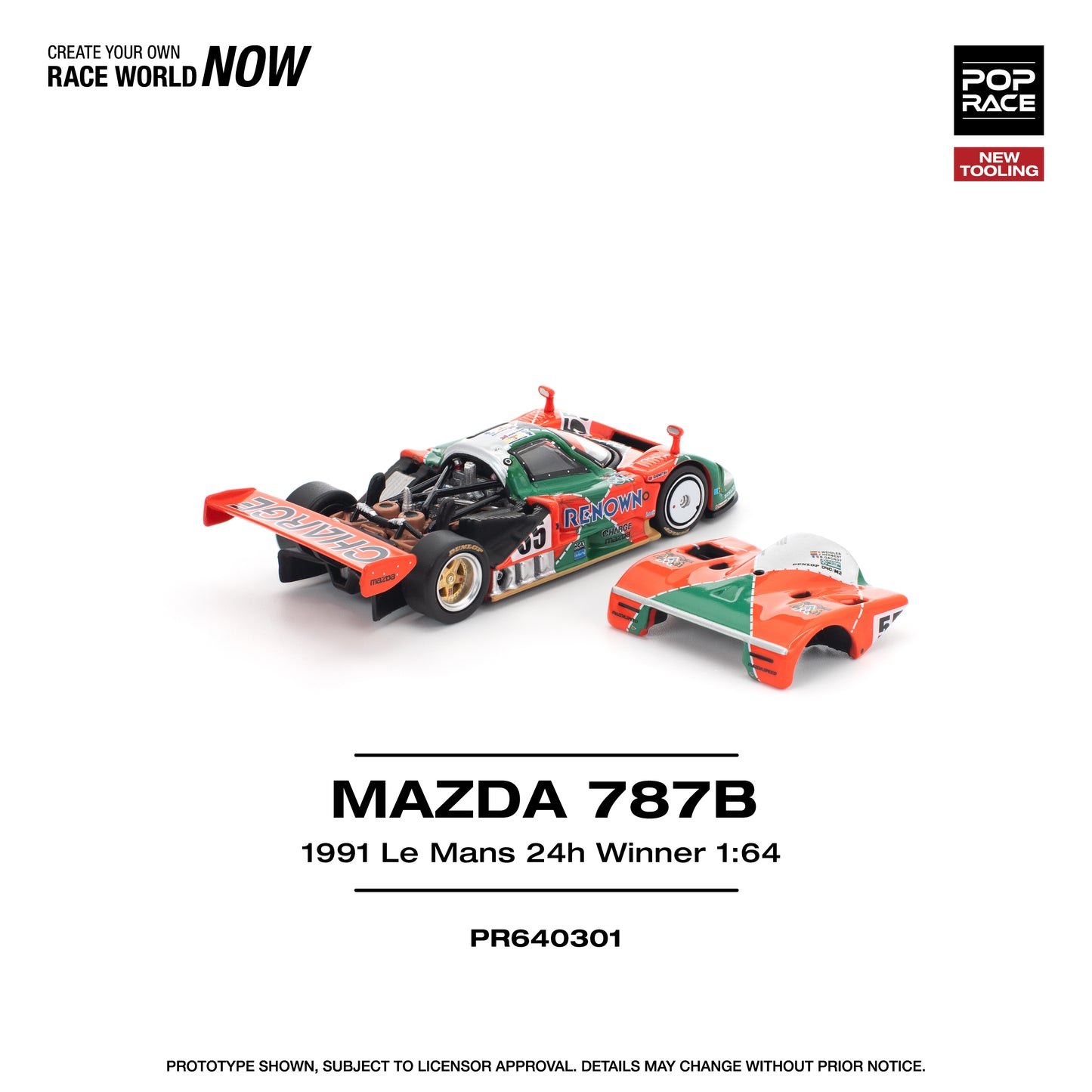 (Preorder) Pop Race 1:64 MAZDA 787B 1991 LE MANS 24H WINNER PR640301