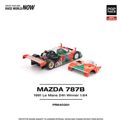(Preorder) Pop Race 1:64 MAZDA 787B 1991 LE MANS 24H WINNER PR640301