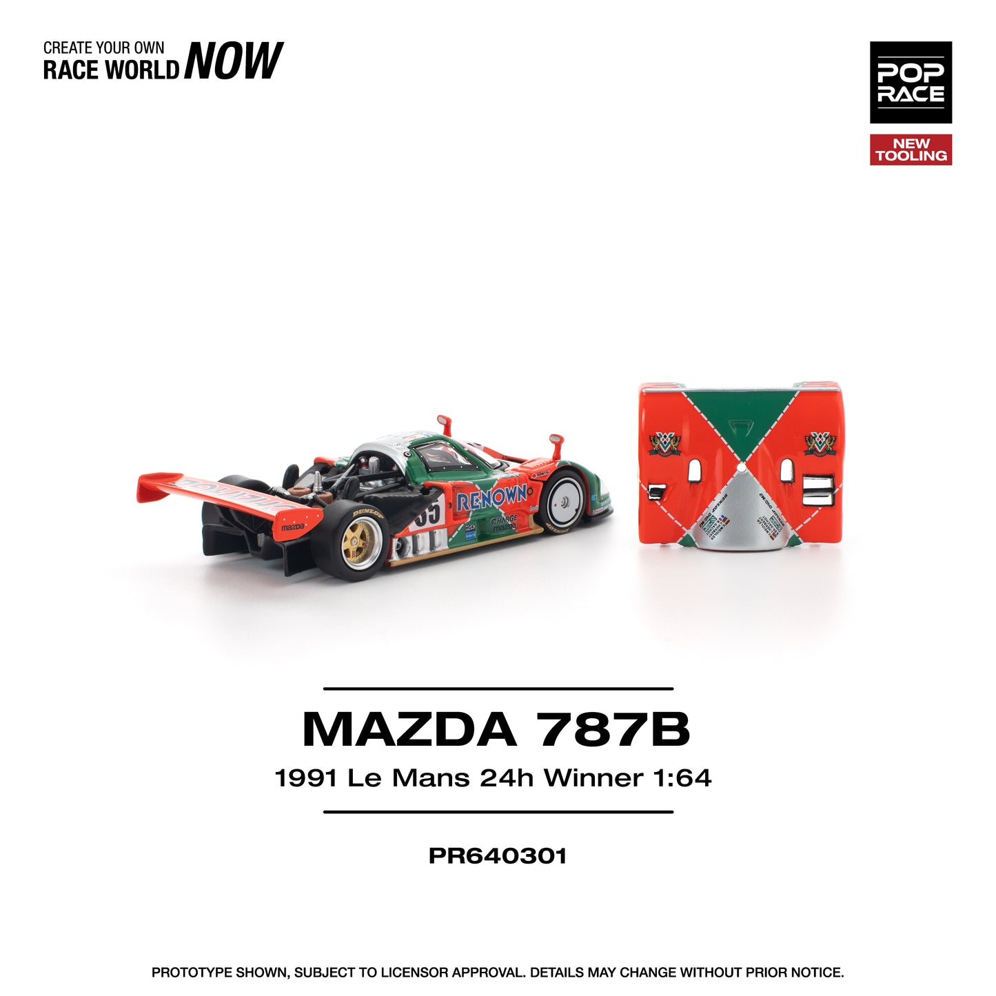 (Preorder) Pop Race 1:64 MAZDA 787B 1991 LE MANS 24H WINNER PR640301