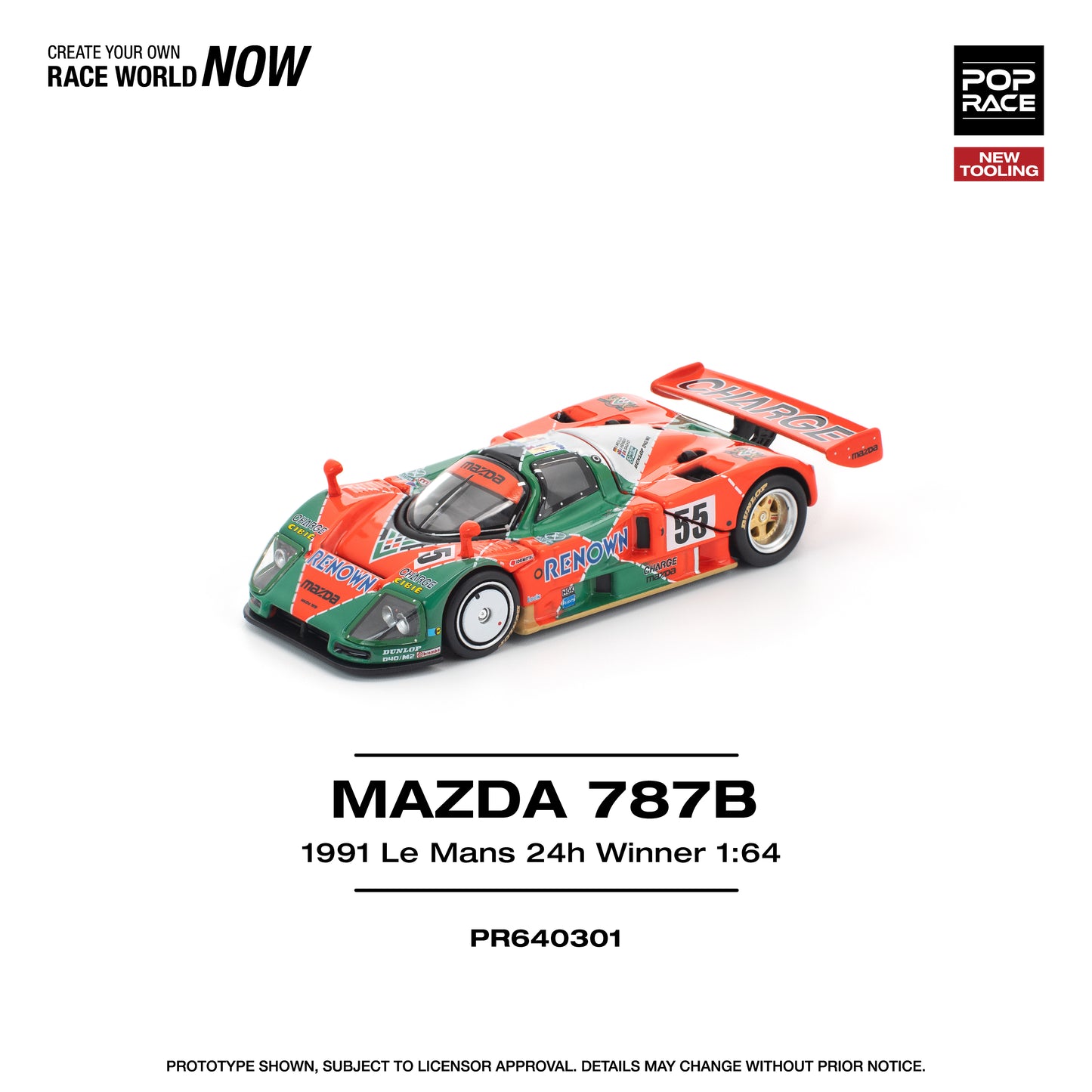 (Preorder) Pop Race 1:64 MAZDA 787B 1991 LE MANS 24H WINNER PR640301