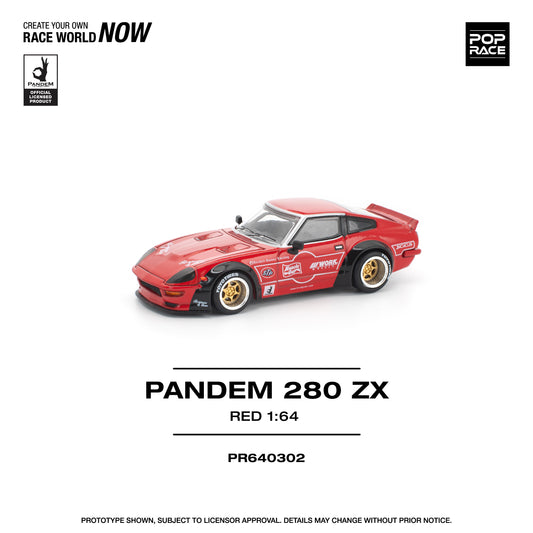 (Preorder) Pop Race 1:64 PANDEM Nissan 280ZX RED PR640302