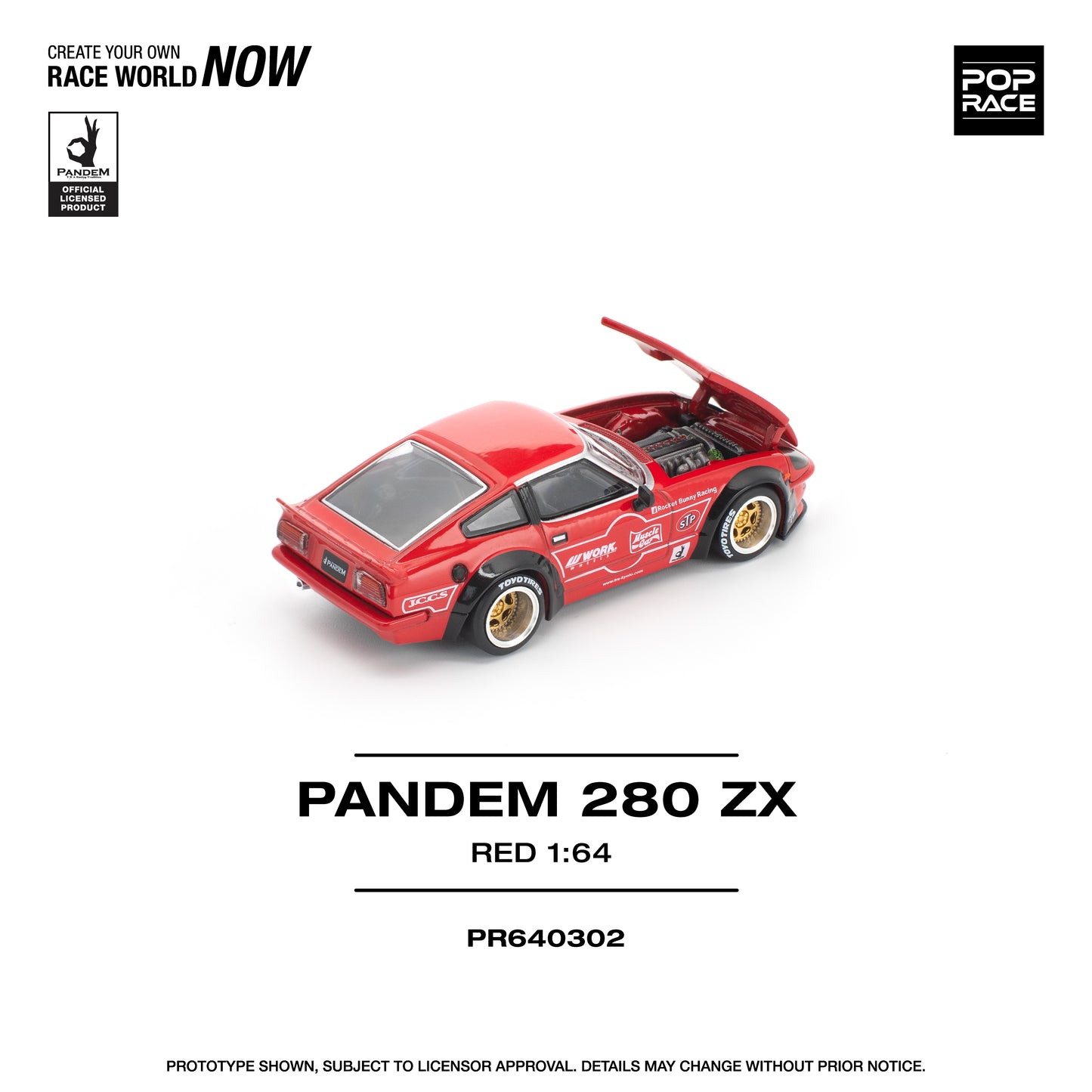 (Preorder) Pop Race 1:64 PANDEM Nissan 280ZX RED PR640302