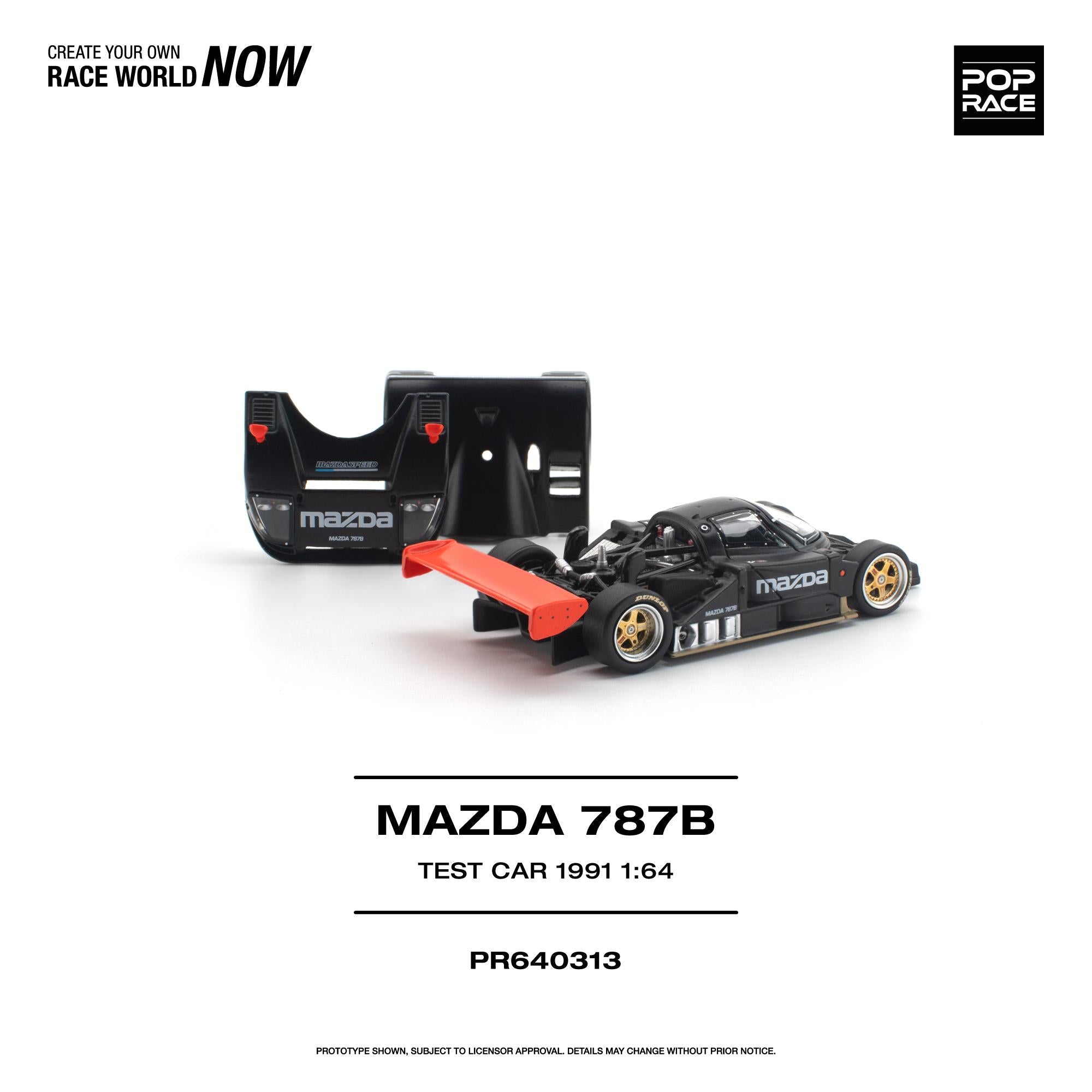Pop Race 1:64 MAZDA 787B 1991 TEST CAR PR640313 – CarBro MC