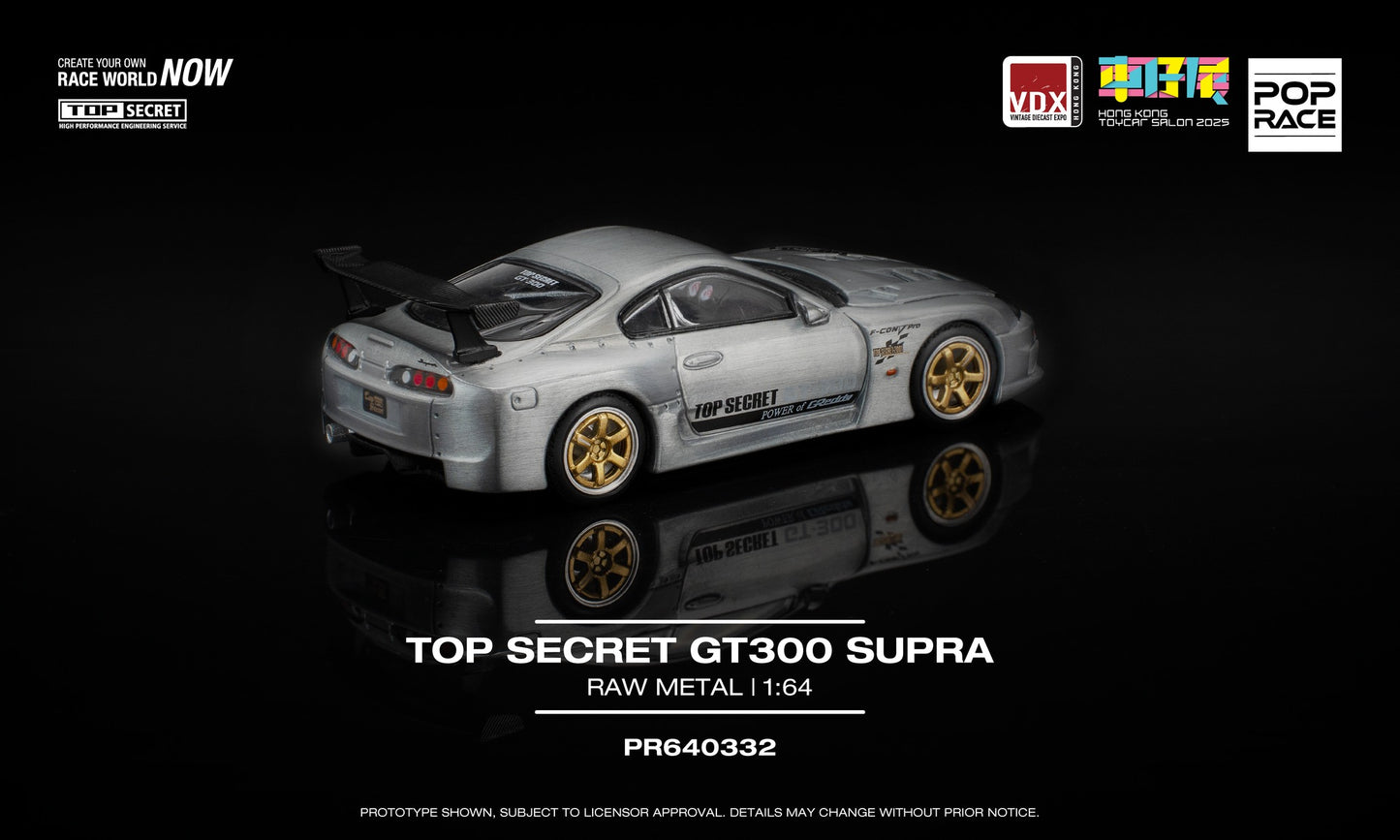 (Preorder) Pop Race 1:64 TOP SECRET GT300 SUPRA Raw Material HKTS x VDX 2025 PR640332 [Event Edition]
