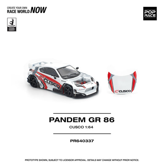(Preorder) Pop Race 1:64 PANDEM GR86 - CUSCO PR640337