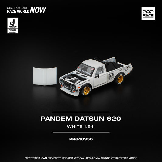 (Preorder) Pop Race 1:64 PANDEM DATSUN 620 WHITE PR640350